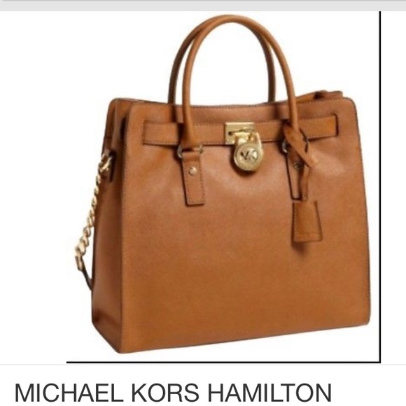 MICHAEL Michael Kors Handbags - Like New Michael Kors Hamilton Satchel Tan leather
